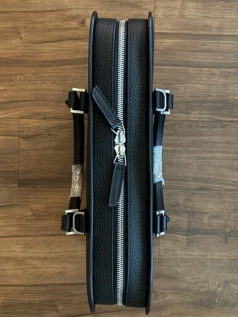 Authentic New With Tags Carl Friedrik Palissy Briefcase, Grained Leather Black